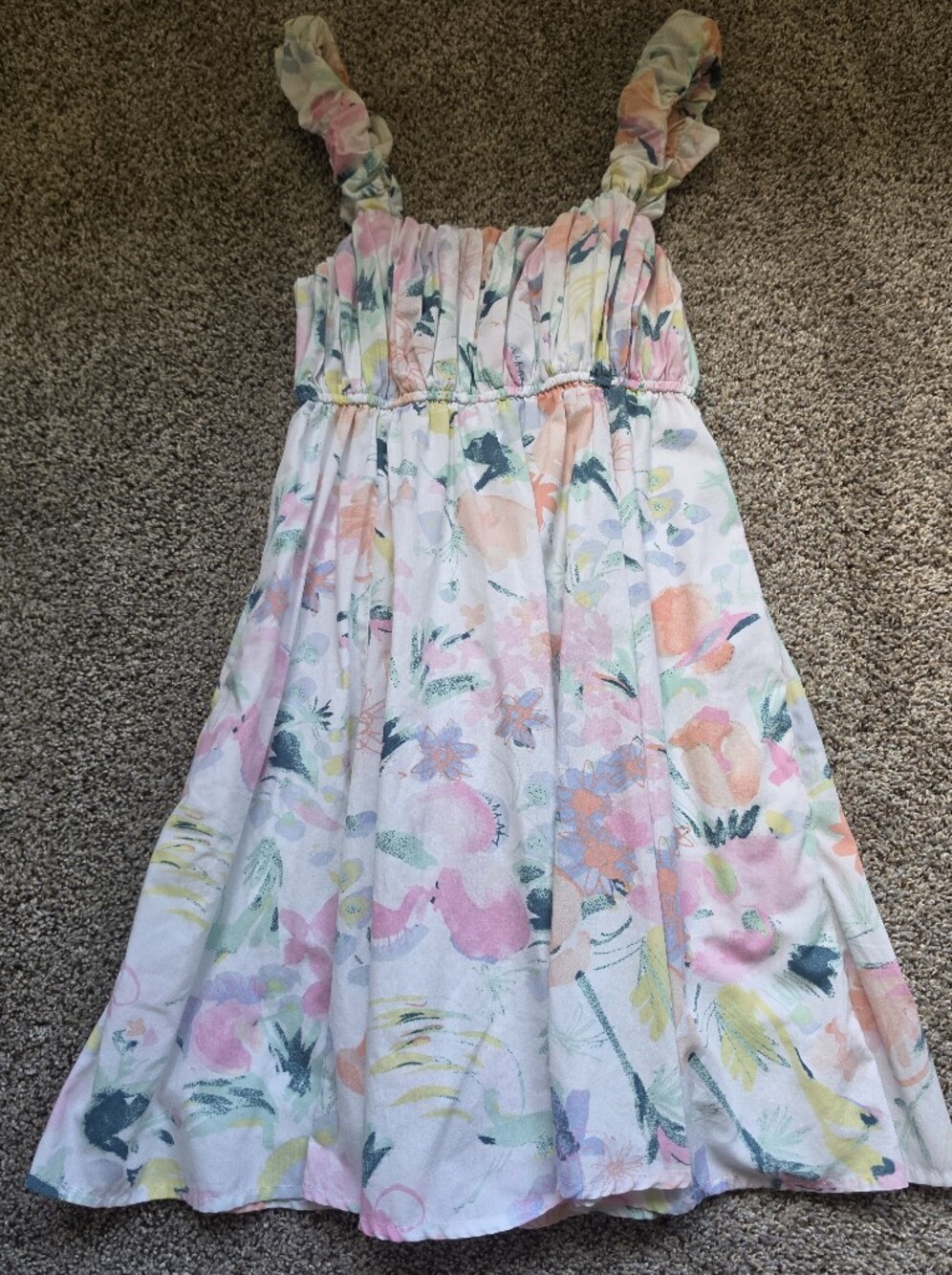 Abercrombie & Fitch Pastel Floral Sundress - Pink, Peach, Mint